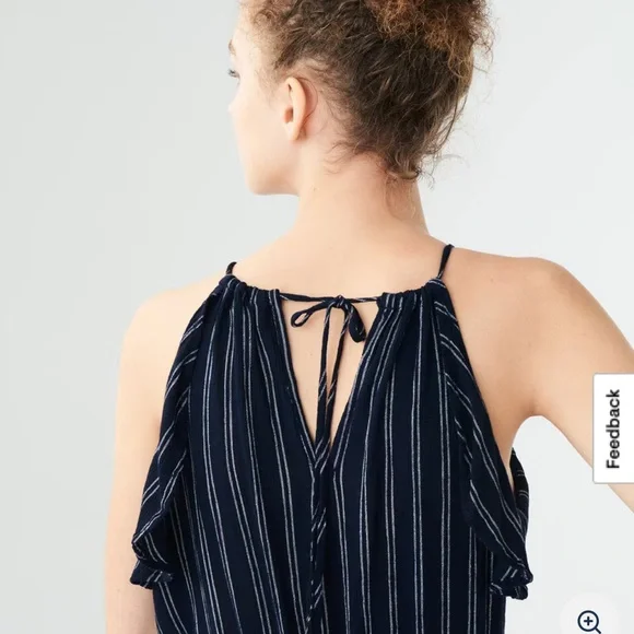 Aeropostale Navy and White Striped Jumpsuit - Picture 4 of 8